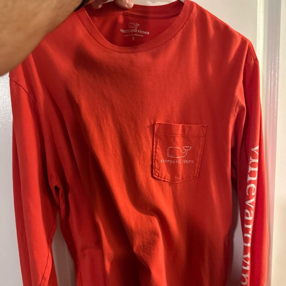 Vineyard Vines Classic Red Pocket Tee